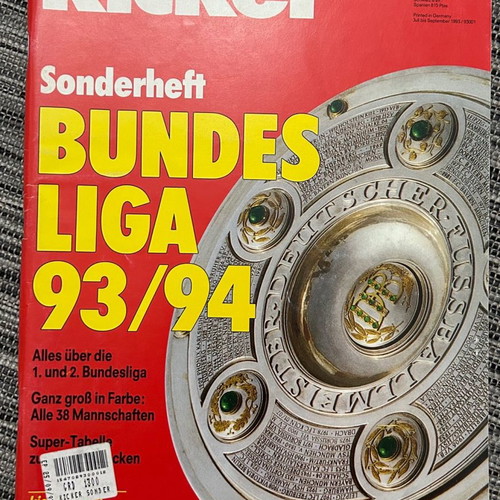 KICKER Annual Almanac 1993-1994 with Bundesliga and 2.Bundesliga