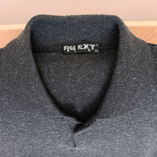 Men's gray sweater XL used with polo collar and buttons