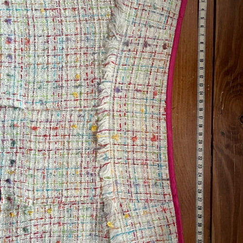 Mini tweed skirt with cutouts like new, XS