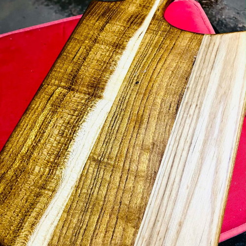 Cutting board new, solid handmade intact wood