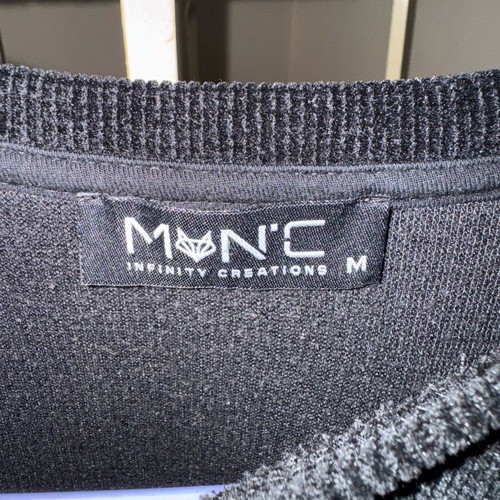 Short-sleeve corduroy blouse used, black, size M