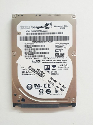 Σκληρός δίσκος HDD Seagate Momentus Thin 320GB μεταχειρισμένος