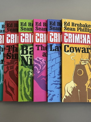 Criminal TPBs like new, pack of 7 volumes by Ed Brubaker and Sean Phillips
