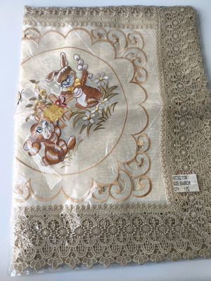 Easter tablecloth new beige color with bunny designs