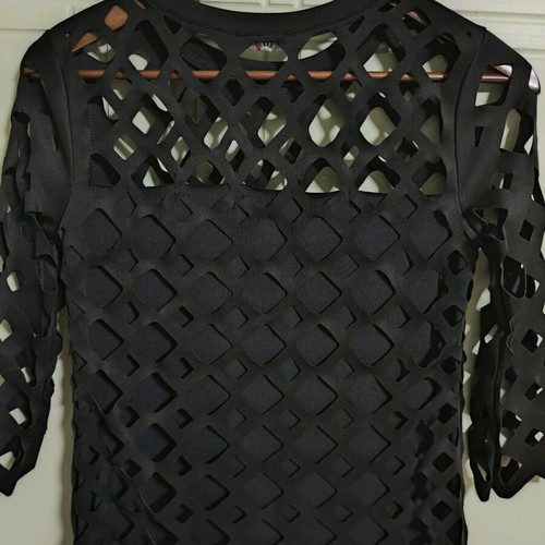 Women's top blouse with cutouts new, size M, black