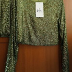 Set with shiny sequin design new, green