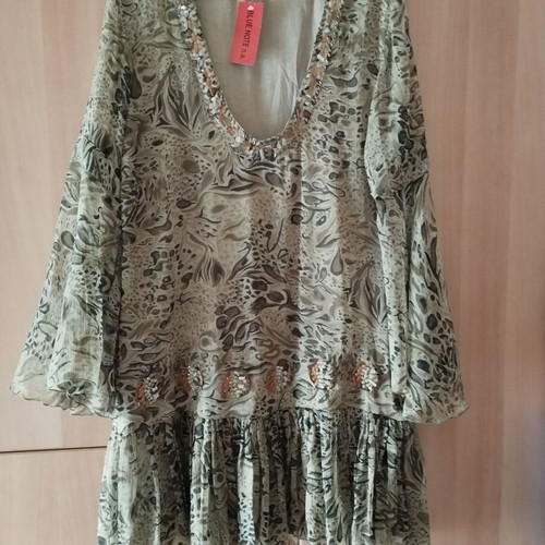 Bluenote airy dress new in olive color size M