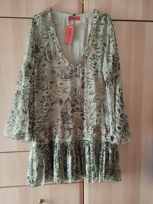 Bluenote airy dress new in olive color size M