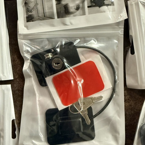Security Locks with Cable and Key for Commercial Refrigerators Set of 16 new