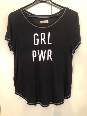 Hollister women's cotton t-shirt used, black, size M
