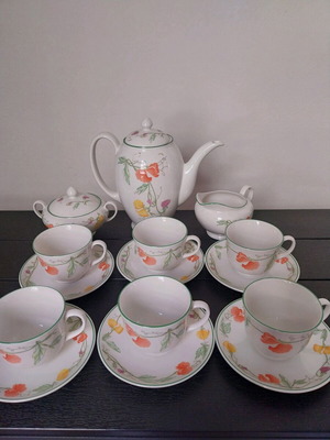 Σετ καφέ Johnson Brothers Summer Delight, 17 τεμαχίων, vintage Αγγλίας