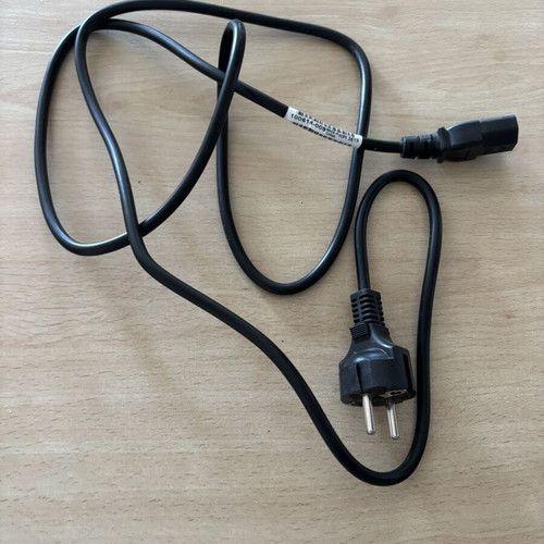 Power cord used with Schuko plug and IEC socket for computers and printers