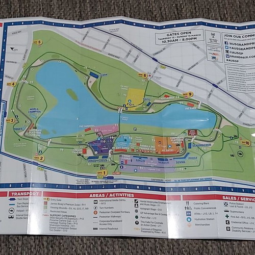 Formula 1 Australian Grand Prix 2015 memorabilia used, 2 lanyards, track map