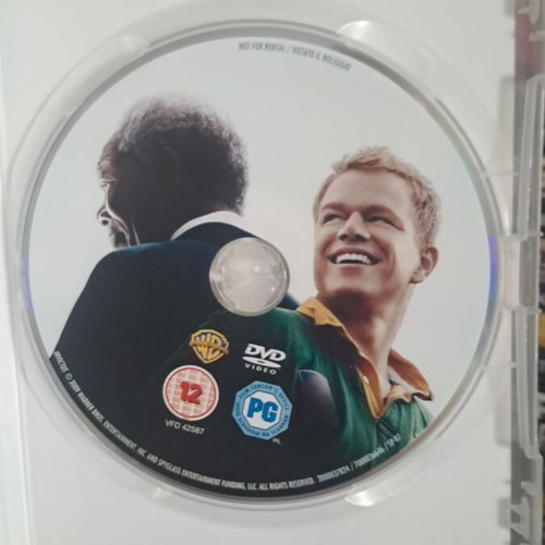 Invictus DVD like new, social biography historical with subtitles