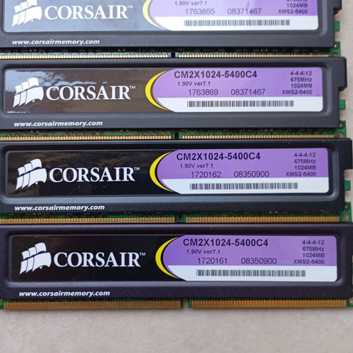 Corsair DDR2 RAM 4GB (4x1GB) used for Desktop PC