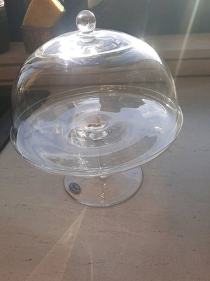 Small crystal cake stand like new 19 cm