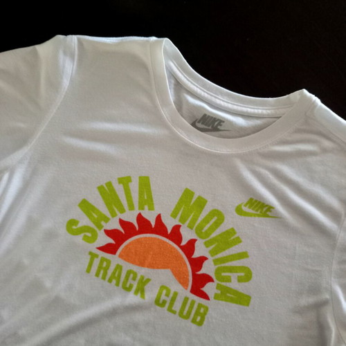 Nike Santa Monica Track Club T-shirt like new, large, white multicolor