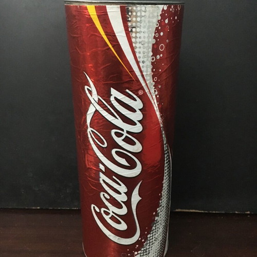 Collectible Coca Cola food storage tin 1990 used