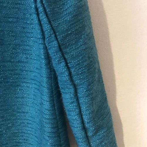 Cristina Beautiful Life turquoise handmade coat, new, size L