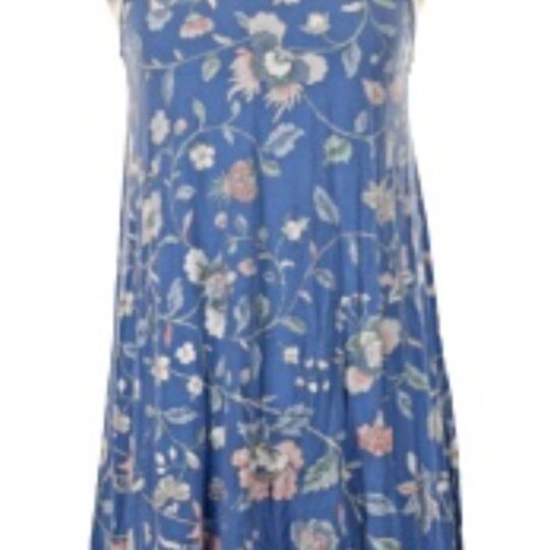 LOFT Plus Size Floral Cutout Back Halter Swing Dress, lightweight