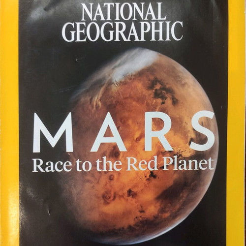 National Geographic magazine like new with Mars poster
