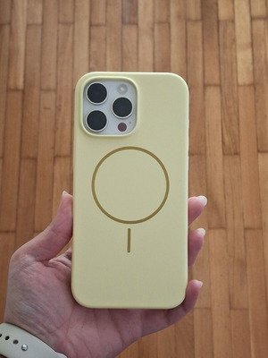 Θήκη σιλικόνης MagSafe για iPhone 16 Pro Max σαν καινούργιο, κίτρινο ανοιχτό
