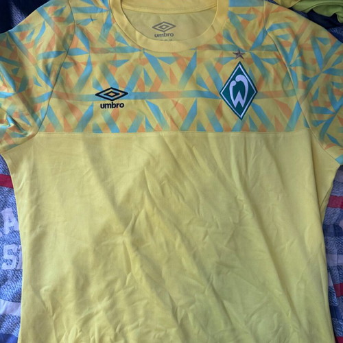 Werder Bremen Umbro GK 2020/21 yellow short-sleeve shirt size Large like new