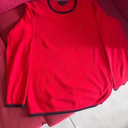 Tommy Hilfiger cotton blouse like new, blue and red, size small-medium