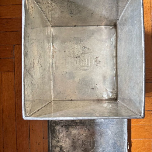 Vintage metal tin from Papadopoulou biscuits 50s-60s used