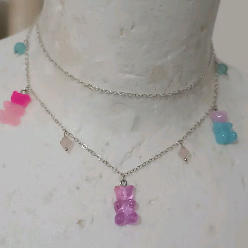 Gummy Bears Choker new, handmade, multicolored