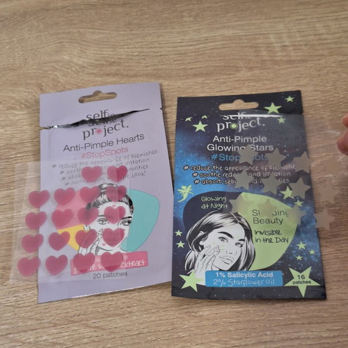 Anti-Pimple Patches Set new, 18 Hearts and 12 Glowing Stars by Selfie Project