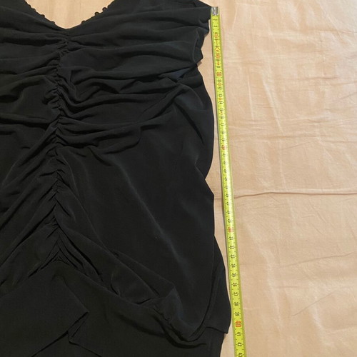 Black top blouse size S with sequins and gathers like new