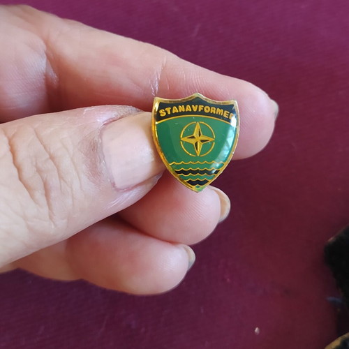 Vintage NATO lapel pin used, STANAVFORMED badge