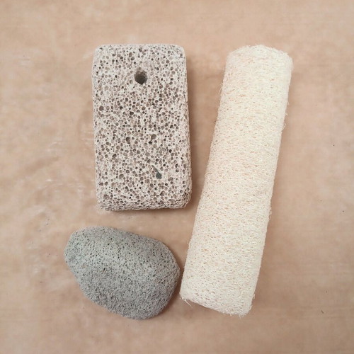 Loofah sponge and pumice stones unused