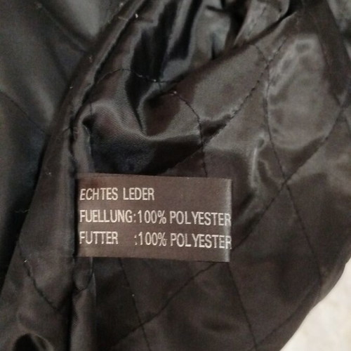 Leather jacket like new, size No50, black, with pocket damage