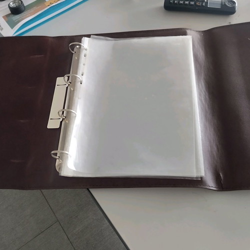 Vintage briefcase with slides like new, brown leatherette hard cover