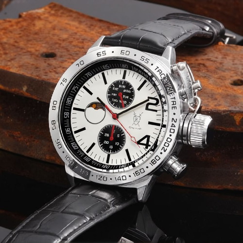 Konigswerk Melissos Black/White wristwatch, XXL size