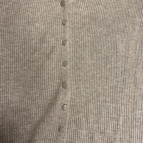 Stradivarius ribbed grey cardigan size S used fitted
