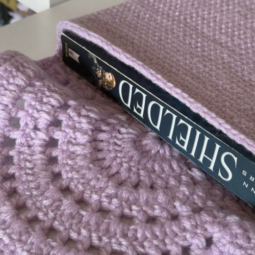 Knitted book cover handmade