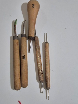 Wood carving tools used, set of 5 pieces