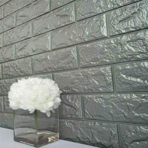 3D wall stickers gray set of 10 pieces 75x70cm