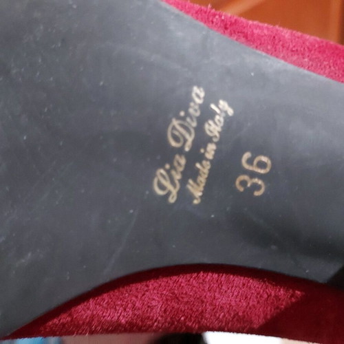 Leather suede boots like new, red, size 36