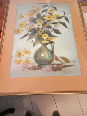 Asteriadis watercolor painting used, in watercolor with certification