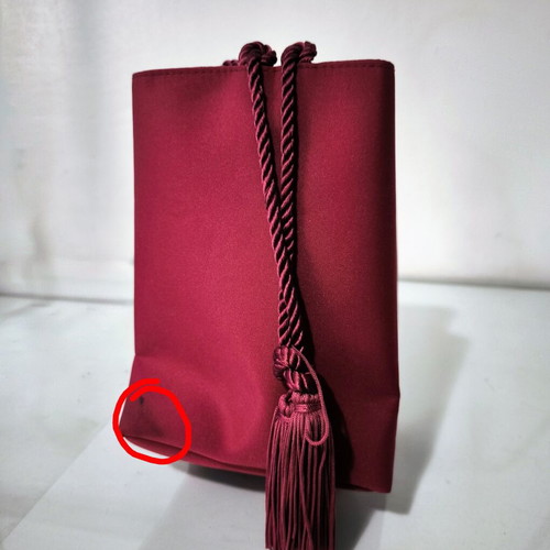 Lalique Super Model Red Burgundy Silk Tassel Handbag