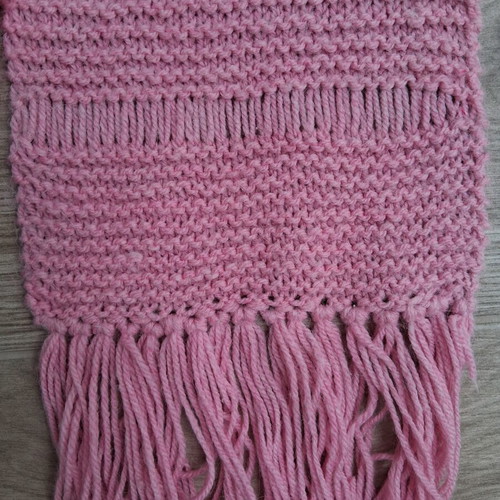 Hat and scarf set like new, handmade, pink