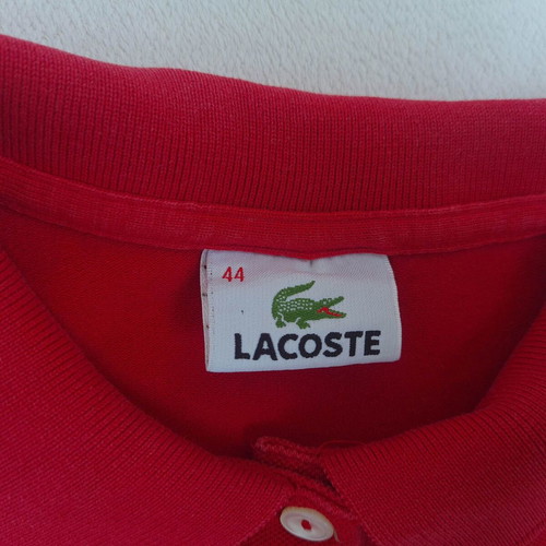 Lacoste women's red polo shirt XL slim fit short sleeve