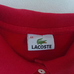 Lacoste women's red polo shirt XL slim fit short sleeve