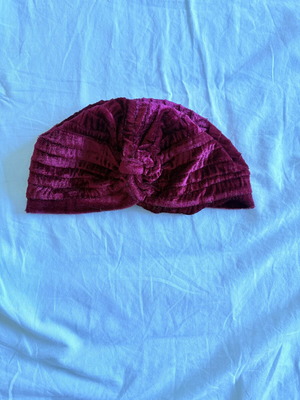 Velvet headwrap like new, warm fuchsia color