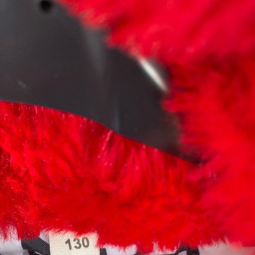 Fur girls' coat like new, red, size 116 cm