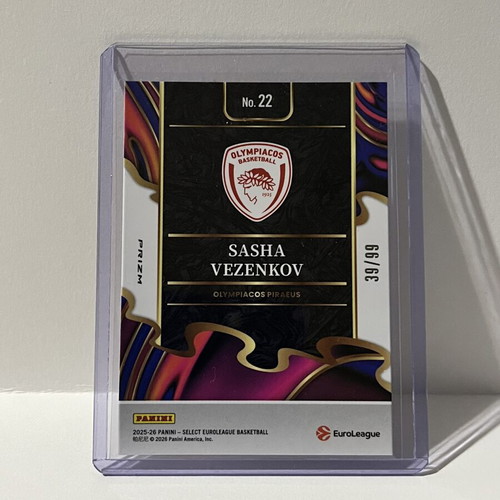 2025-26 Select Euroleague Sasha Vezenkov Clutch card like new